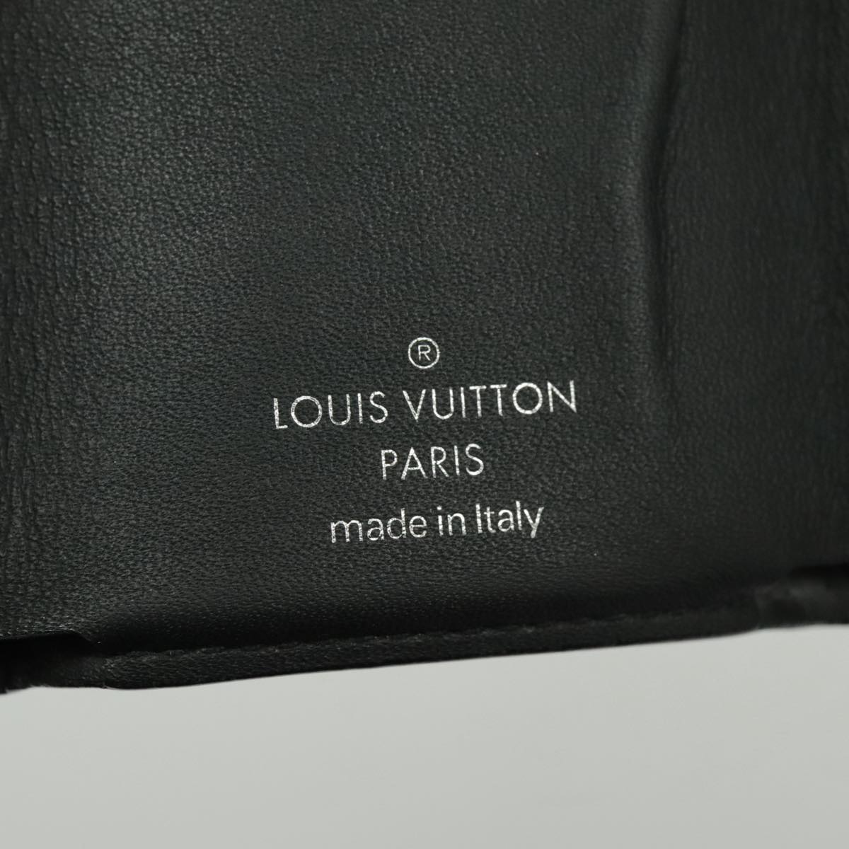 LOUIS VUITTON Monogram Eclipse Discovery Compact Wallet M67630 LV Auth 96426