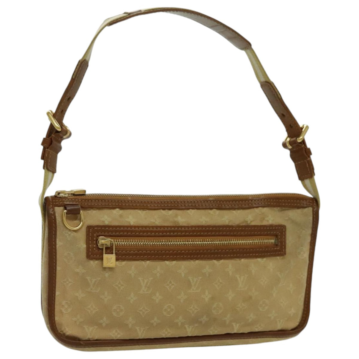 LOUIS VUITTON Monogram Mini Pochette Catrain Bag Beige M92333 LV Auth 96438