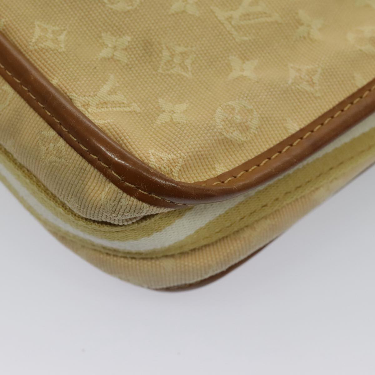 LOUIS VUITTON Monogram Mini Pochette Catrain Bag Beige M92333 LV Auth 96438