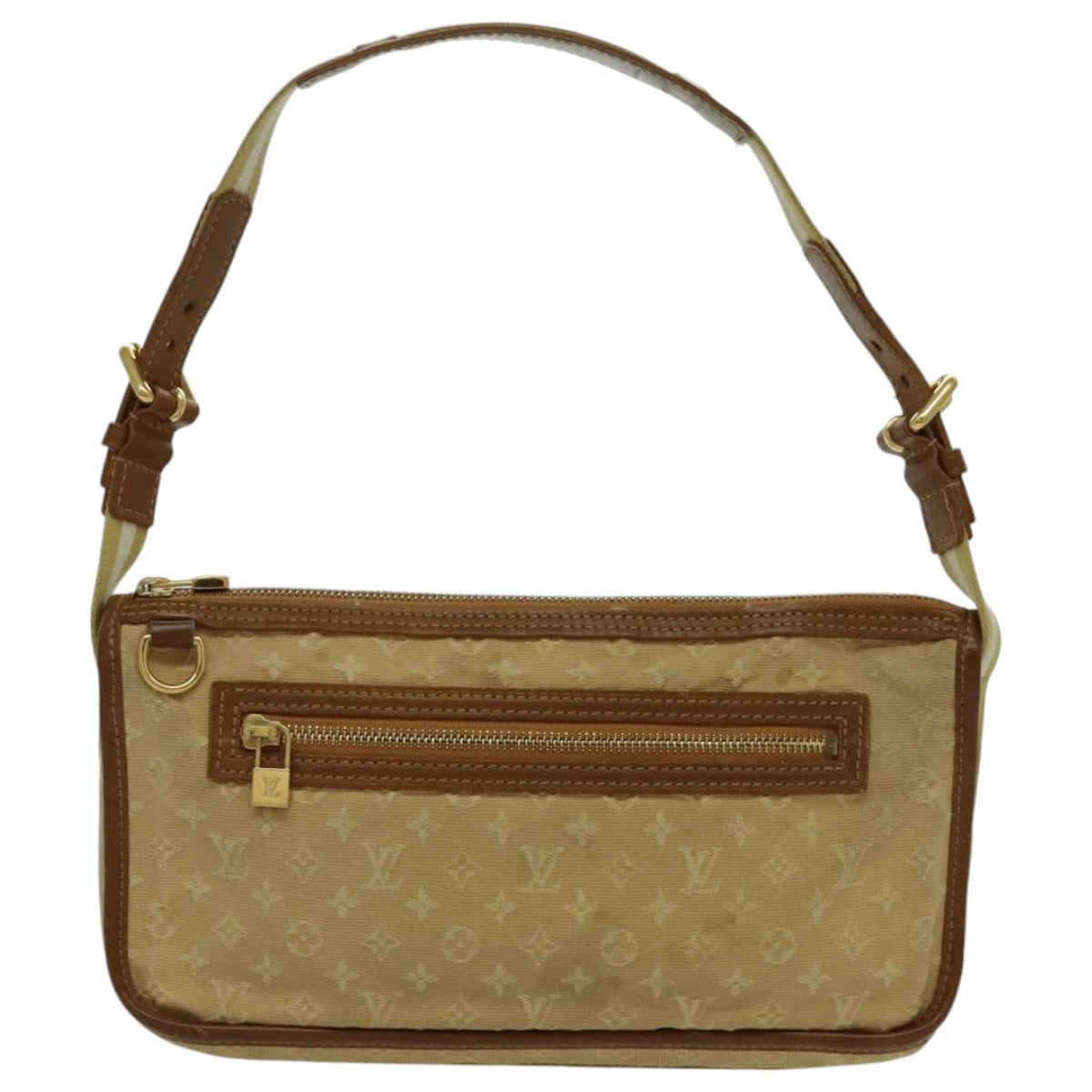 LOUIS VUITTON Monogram Mini Pochette Catrain Bag Beige M92333 LV Auth 96438