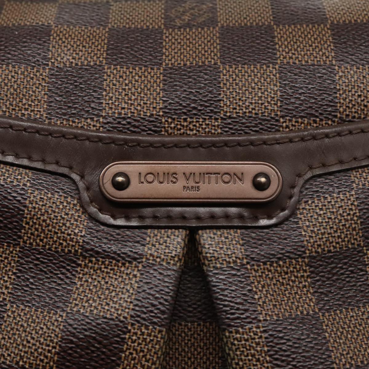 LOUIS VUITTON Damier Ebene Bloomsbury GM Shoulder Bag N42250 LV Auth 96448