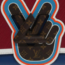 LOUIS VUITTON Epi Peace Love Twist MM Hand Bag Red Blue M52513 LV Auth 96510S-20