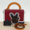 LOUIS VUITTON Epi Peace Love Twist MM Hand Bag Red Blue M52513 LV Auth 96510S-12