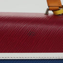 LOUIS VUITTON Epi Peace Love Twist MM Hand Bag Red Blue M52513 LV Auth 96510S-3
