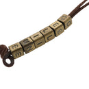 CELINE Necklace Canvas Brown Auth 96523-3