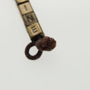 CELINE Necklace Canvas Brown Auth 96523-6