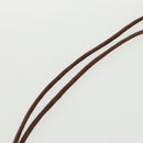 CELINE Necklace Canvas Brown Auth 96523-7