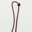 CELINE Necklace Canvas Brown Auth 96523-9