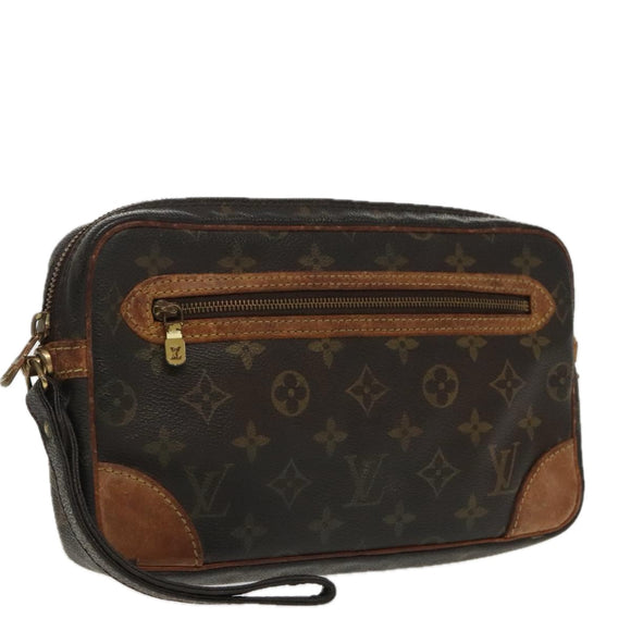 LOUIS VUITTON Monogram Marly Dragonne GM Clutchtasche M51825 LV Auth 96536