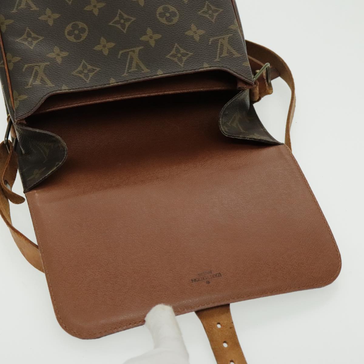 LOUIS VUITTON Monogram Cartouchiere MM Shoulder Bag M51253 LV Auth 96537