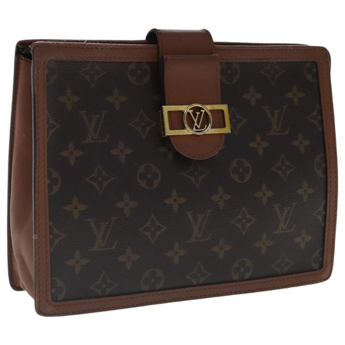 LOUIS VUITTON Monogram Reverse Pochette Dauphine Clutch Bag M69184 LV Auth 96538