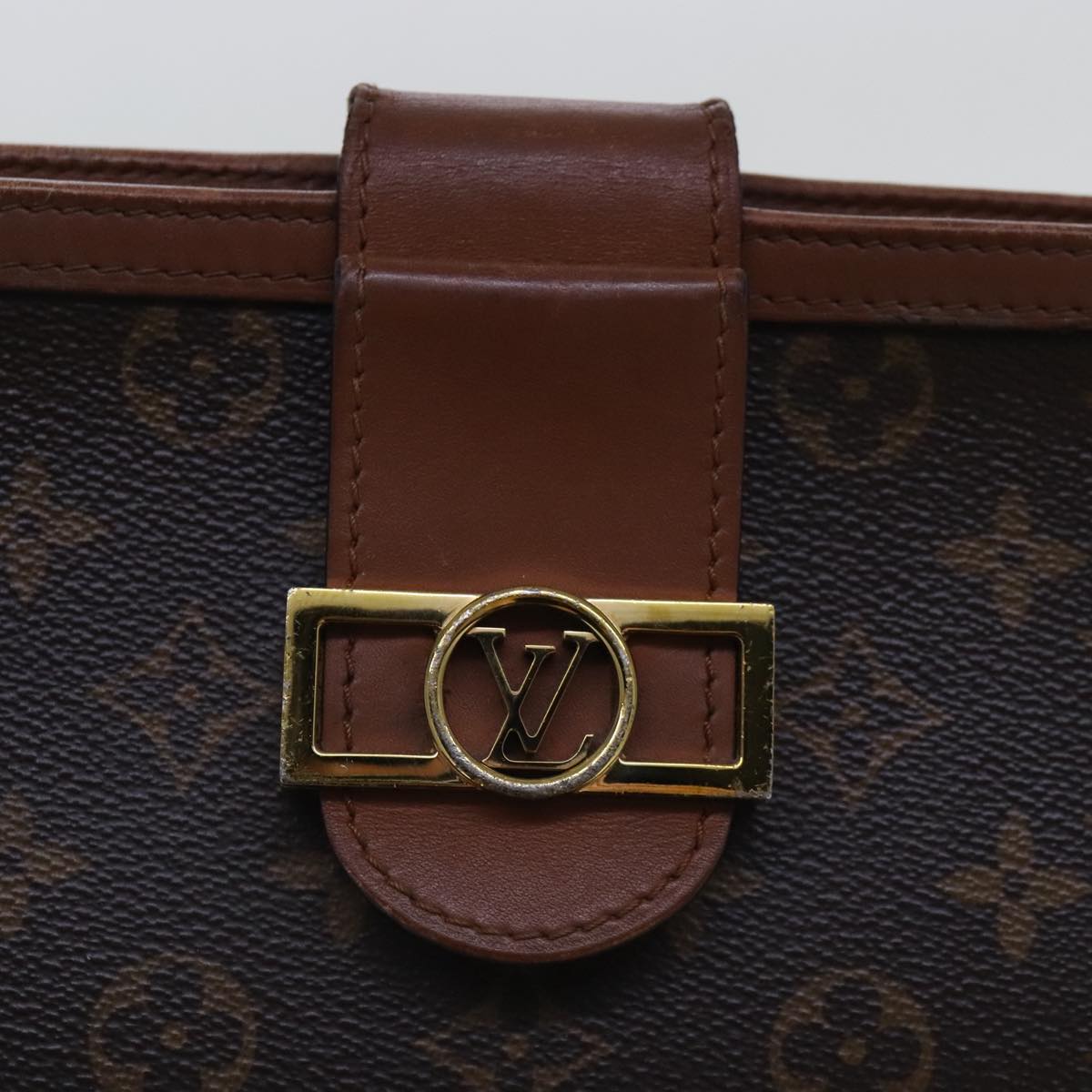 LOUIS VUITTON Monogram Reverse Pochette Dauphine Clutch Bag M69184 LV Auth 96538