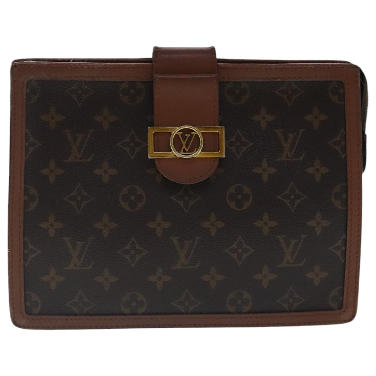 LOUIS VUITTON Monogram Reverse Pochette Dauphine Clutch Bag M69184 LV Auth 96538