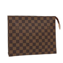 LOUIS VUITTON Damier Ebene Poche Toilette 26 Pouch N47543 LV Auth 96548-1