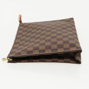 LOUIS VUITTON Damier Ebene Poche Toilette 26 Pouch N47543 LV Auth 96548-4