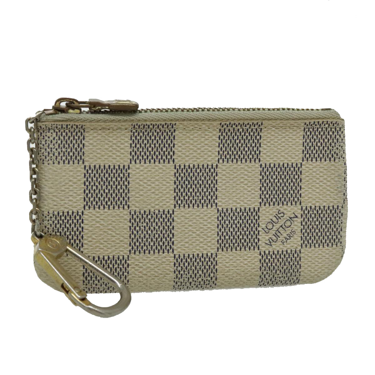 LOUIS VUITTON Damier Azur Pochette Cles Coin Purse N62659 LV Auth 96552