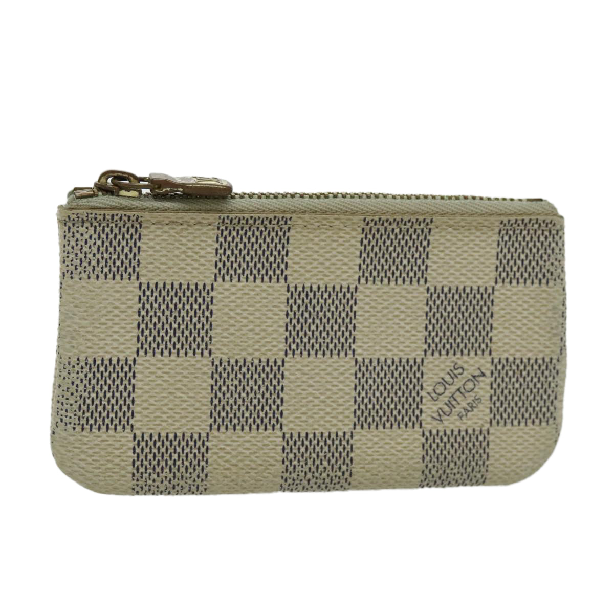 LOUIS VUITTON Damier Azur Pochette Cles Coin Purse N62659 LV Auth 96552