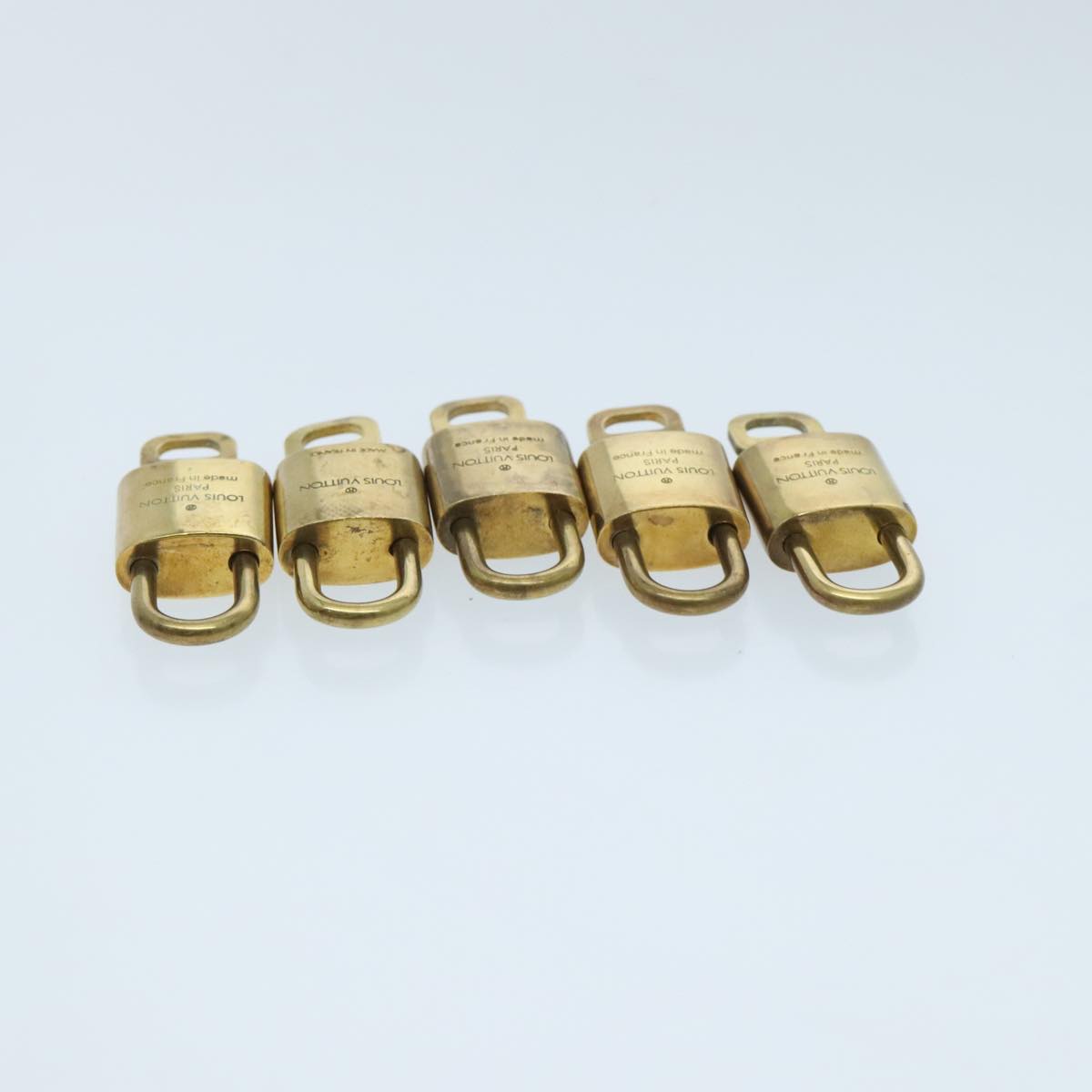 LOUIS VUITTON Padlock 10set metal Gold Tone LV Auth 96559