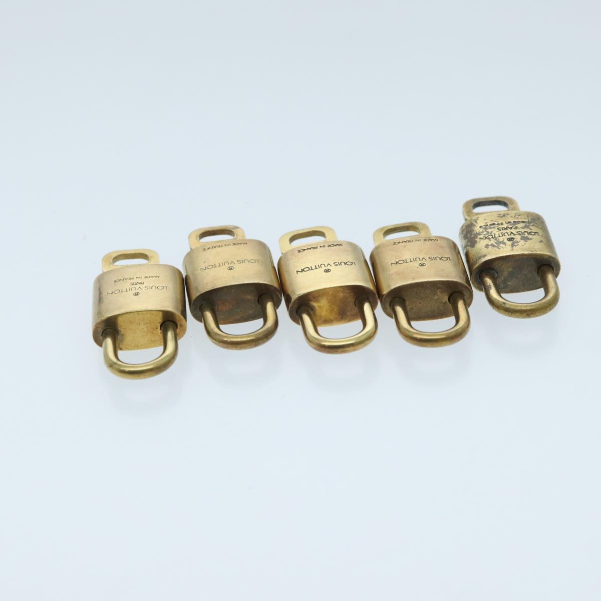 LOUIS VUITTON Padlock 10set metal Gold Tone LV Auth 96559