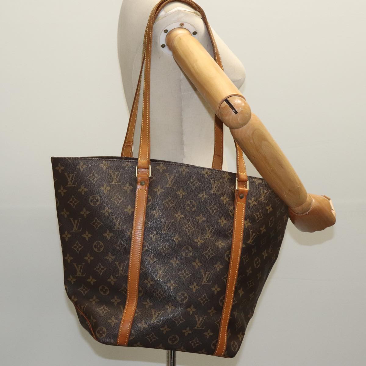 LOUIS VUITTON Monogram Sac Shopping Tote Bag M51108 LV Auth 96562