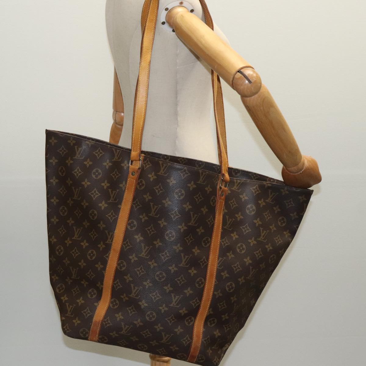 LOUIS VUITTON Monogram Sac Shopping GM Tote Bag M51110 LV Auth 96563