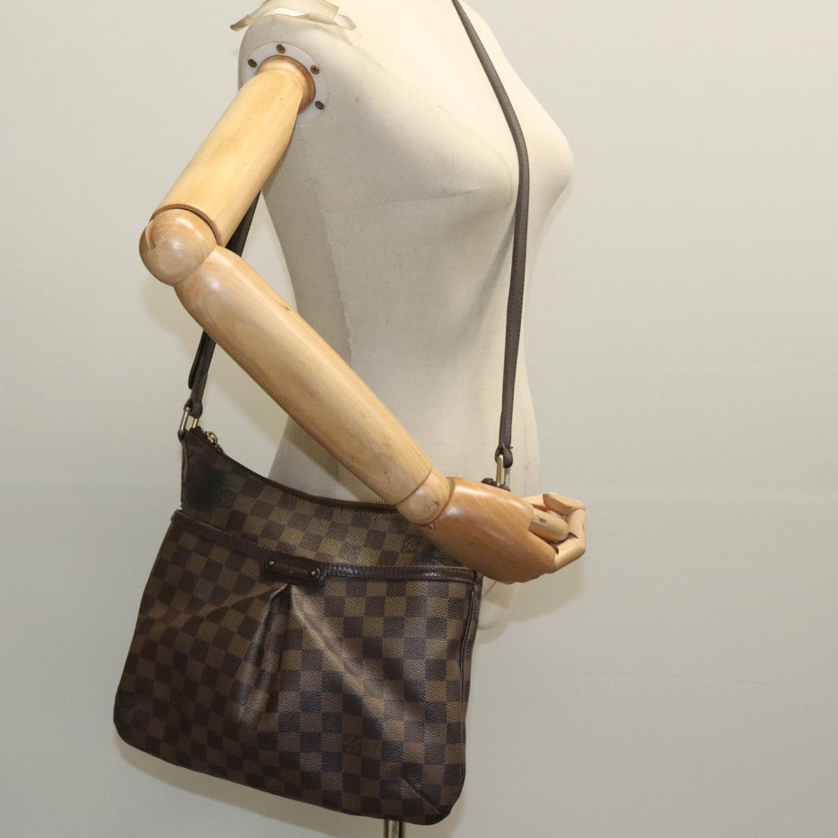 LOUIS VUITTON Damier Ebene Bloomsbury PM Shoulder Bag N42251 LV Auth 96566