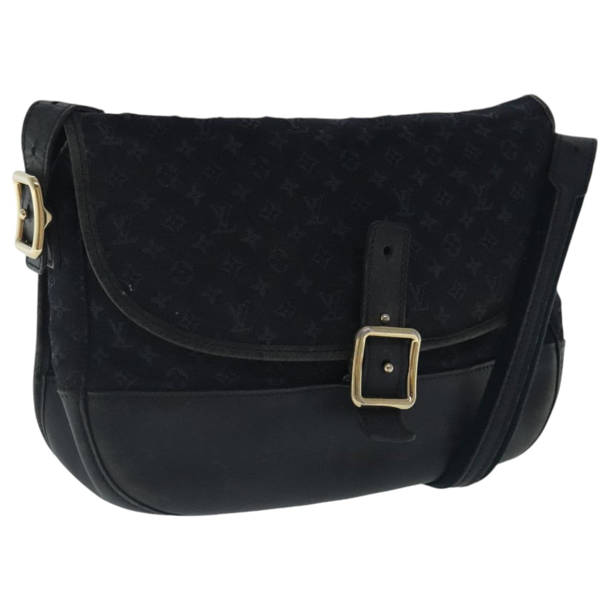 LOUIS VUITTON Monogram Mini Belanger Shoulder Bag Black M92672 LV Auth 96569