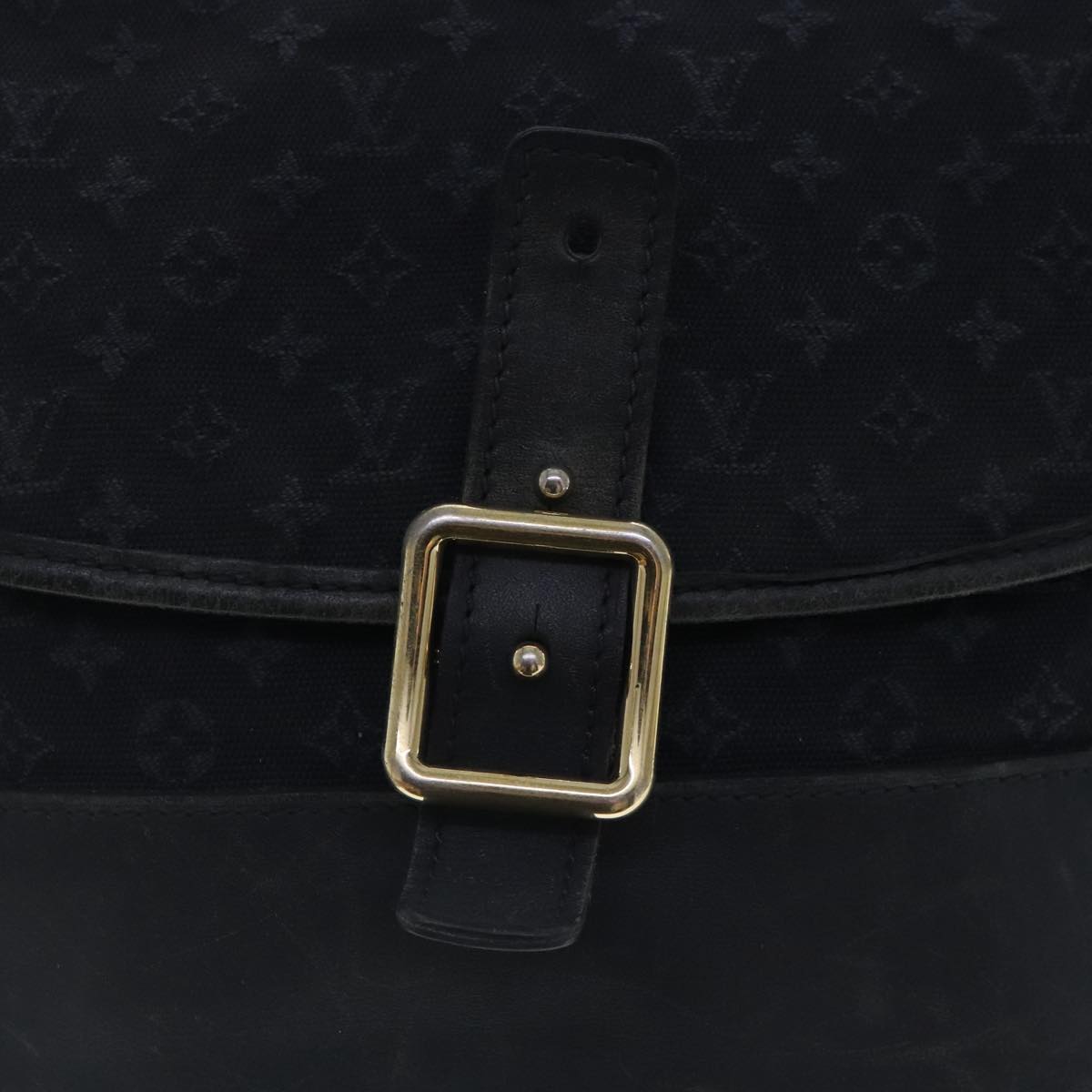 LOUIS VUITTON Monogram Mini Belanger Shoulder Bag Black M92672 LV Auth 96569