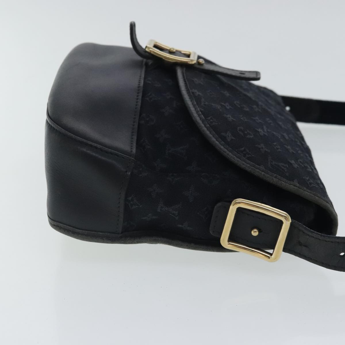 LOUIS VUITTON Monogram Mini Belanger Shoulder Bag Black M92672 LV Auth 96569