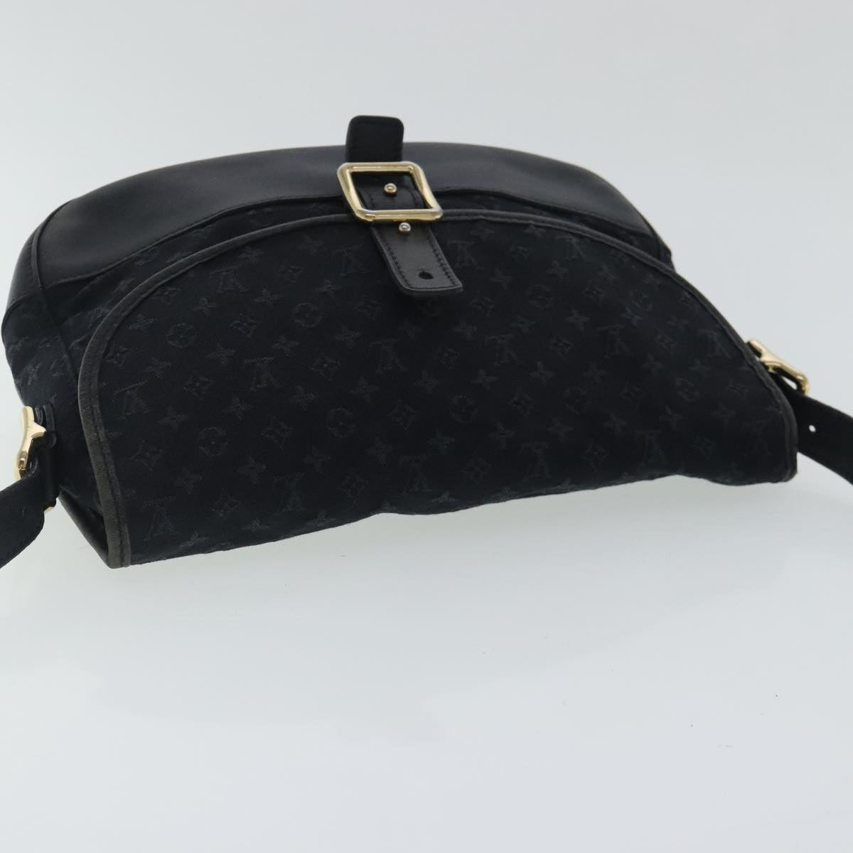 LOUIS VUITTON Monogram Mini Belanger Shoulder Bag Black M92672 LV Auth 96569