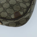 GUCCI GG Supreme Web Sherry Line Shoulder Bag PVC Beige 156 02 066 Auth 96584-14