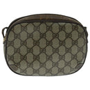 GUCCI GG Supreme Web Sherry Line Shoulder Bag PVC Beige 156 02 066 Auth 96584-2