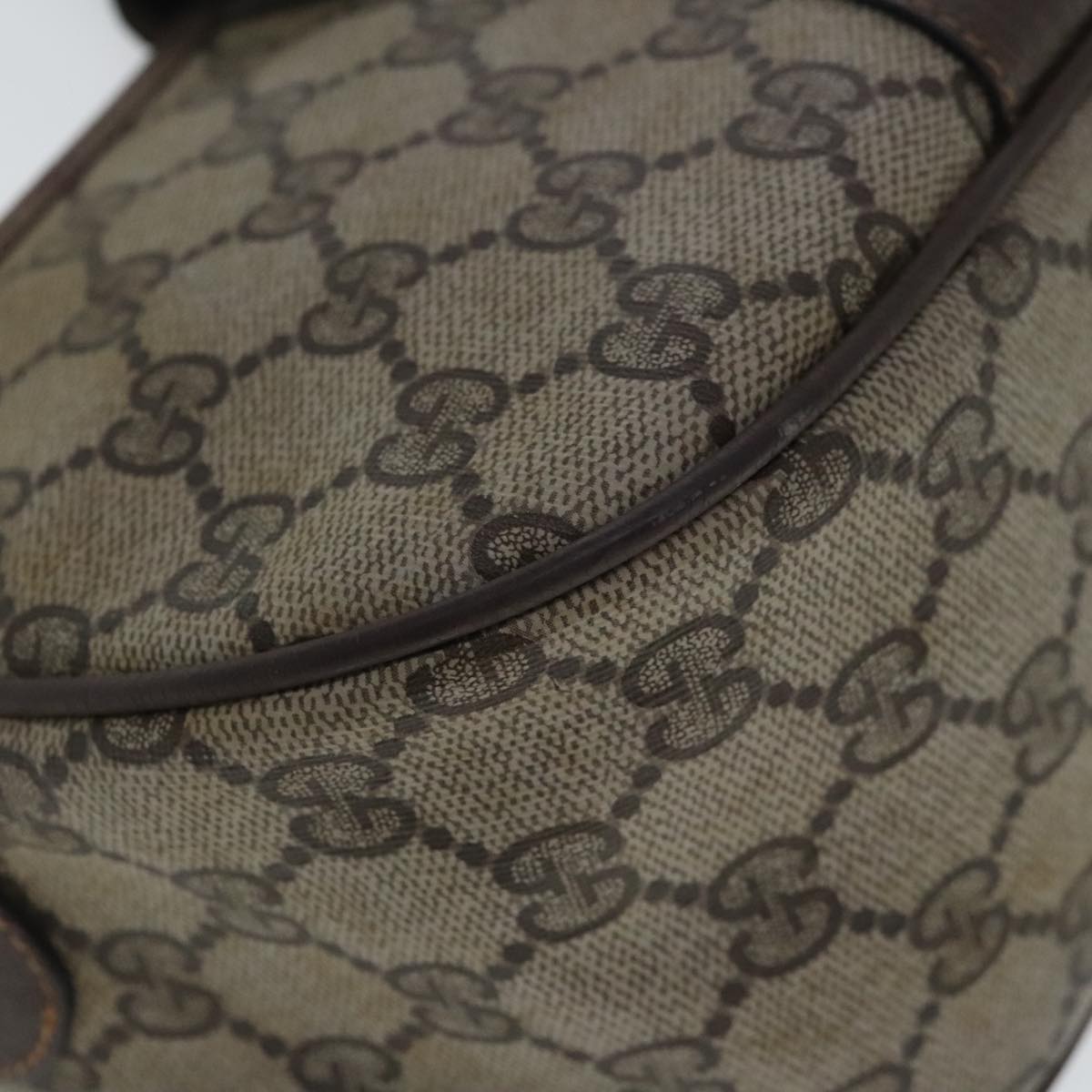 GUCCI GG Supreme Web Sherry Line Shoulder Bag PVC Beige 89 02 032 Auth 96586