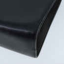 Salvatore Ferragamo Gancini Shoulder Bag Leather Navy Gold Auth 96590-15