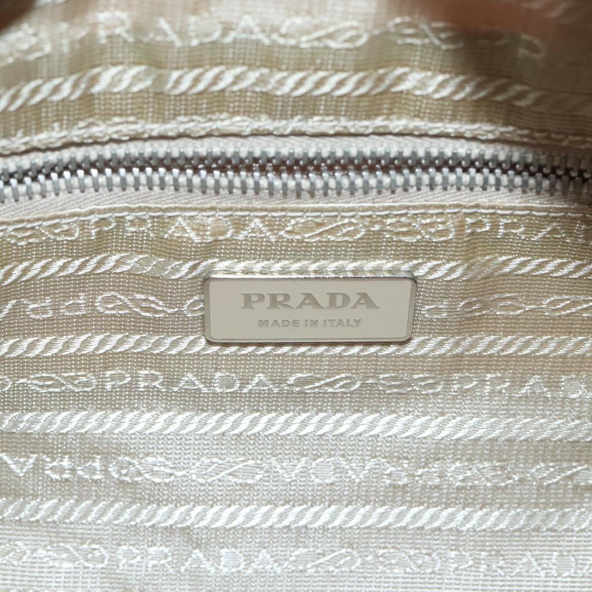 PRADA Hand Bag Nylon 2way Pink Silver Auth 96596