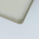 PRADA Chain Shoulder Bag Safiano leather White Gold Auth 96597-13