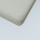 PRADA Chain Shoulder Bag Safiano leather White Gold Auth 96597-14