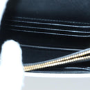 PRADA Chain Shoulder Bag Safiano leather White Gold Auth 96597-18