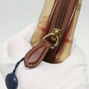 Burberrys Nova Check Pouch PVC Beige Gold Auth 96598-9