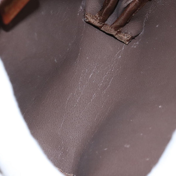 Burberrys Nova Check Pouch PVC Beige Gold Auth 96598