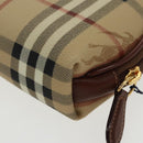 Burberrys Nova Check Pouch PVC Beige Gold Auth 96598-14