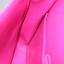 CHANEL Matelasse Chain Shoulder Bag Satin Gold Pink CC Auth 96601-21