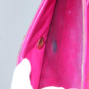 CHANEL Matelasse Chain Shoulder Bag Satin Gold Pink CC Auth 96601-11