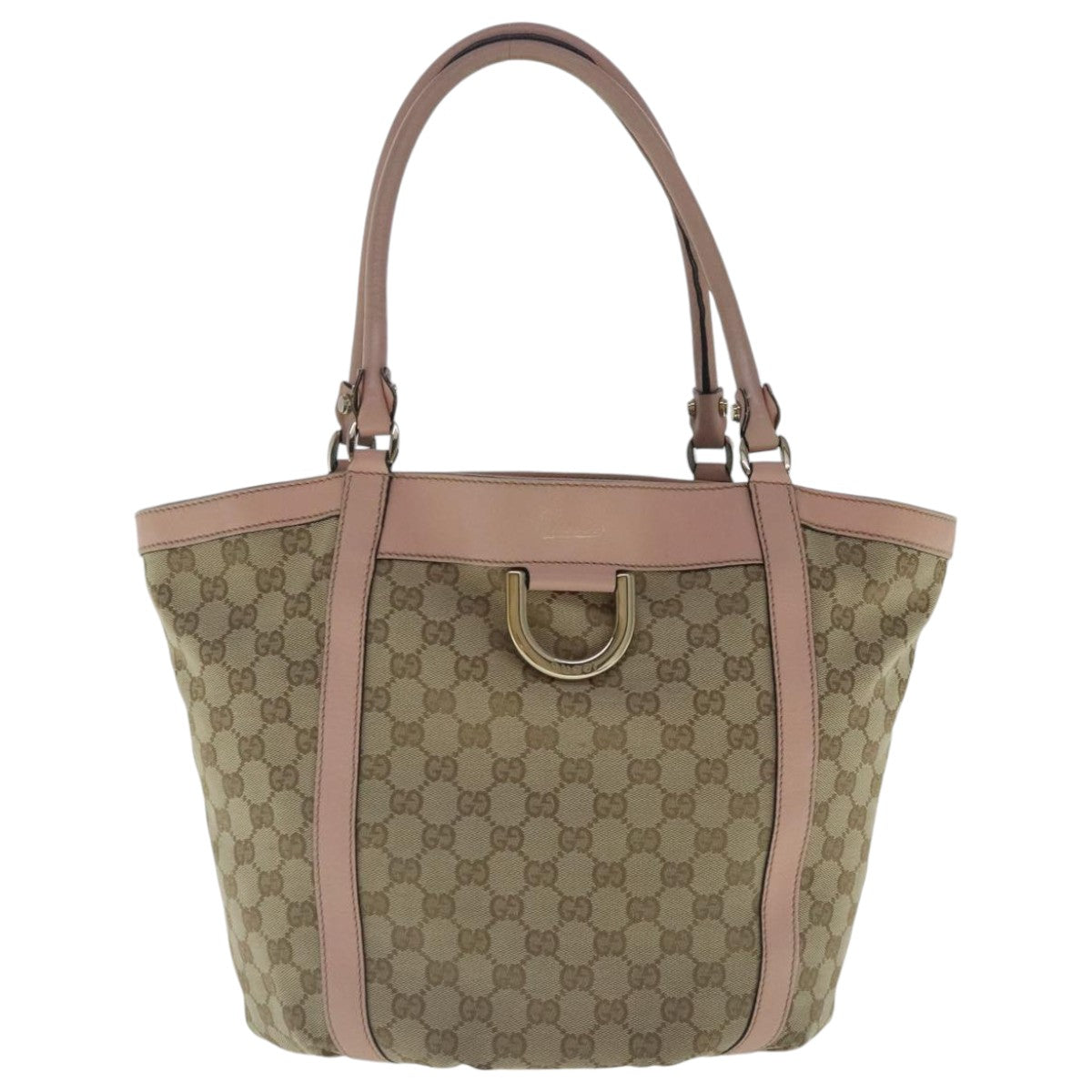 GUCCI GG Canvas Tote Bag Beige Gold 211982 Auth 96607 - 0