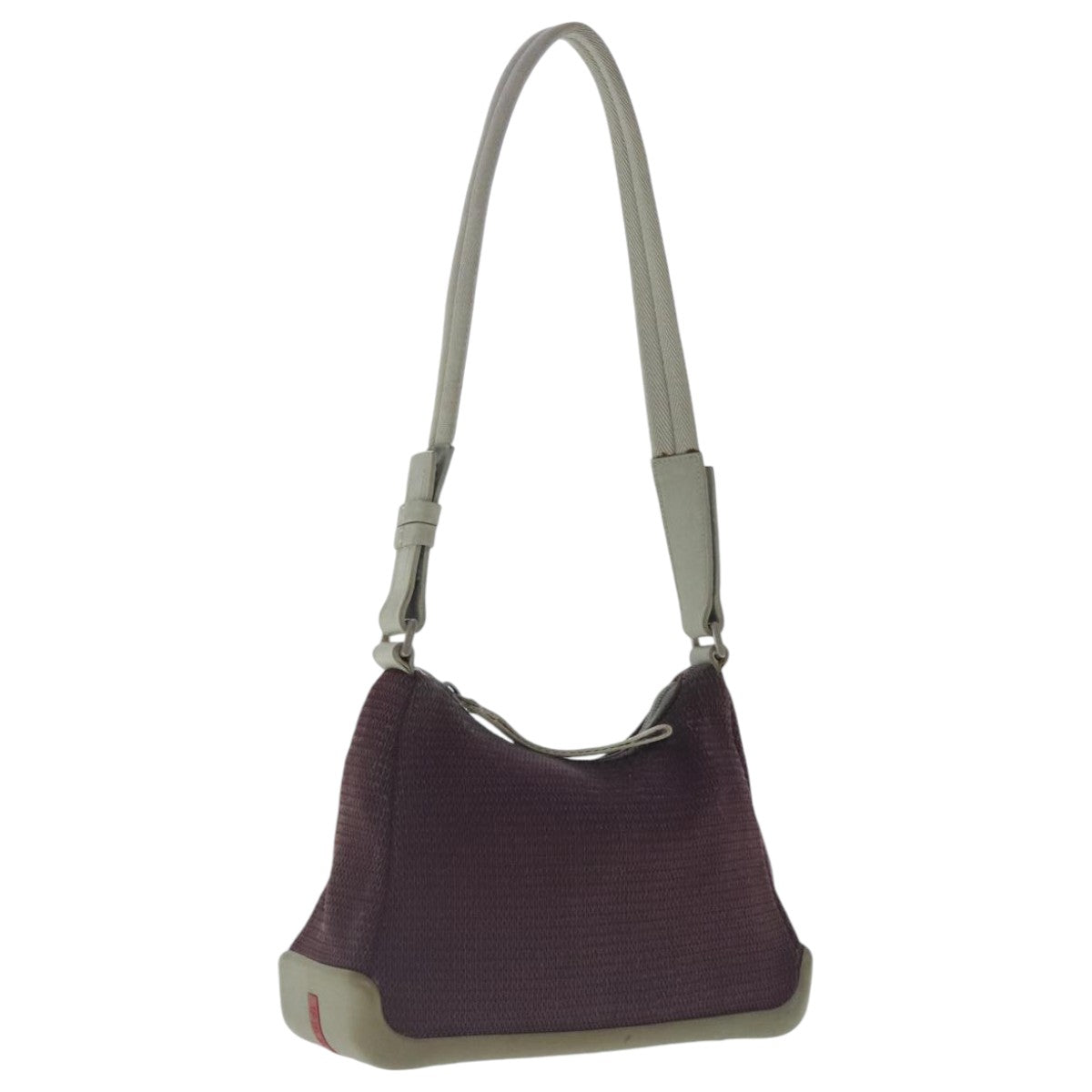 PRADA Sports Shoulder Bag Canvas Purple Auth 96616