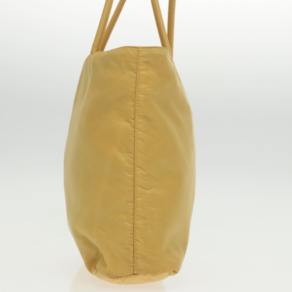 PRADA Tote Bag Nylon Yellow Silver Auth 96620