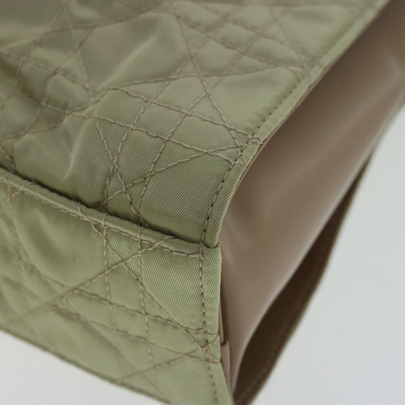 Christian Dior Canage Umhängetasche Nylon Beige Auth 96633