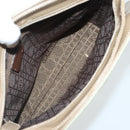 Christian Dior Canage Shoulder Bag Nylon Beige Auth 96633-11