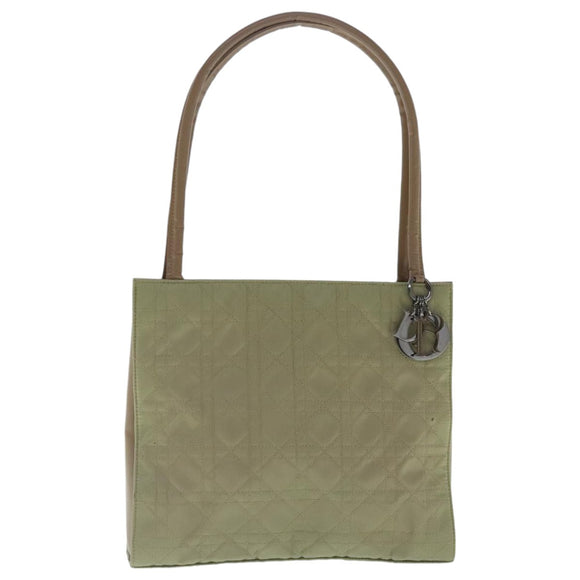 Christian Dior Canage Umhängetasche Nylon Beige Auth 96633