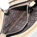 Christian Dior Canage Shoulder Bag Nylon Beige Auth 96633-21